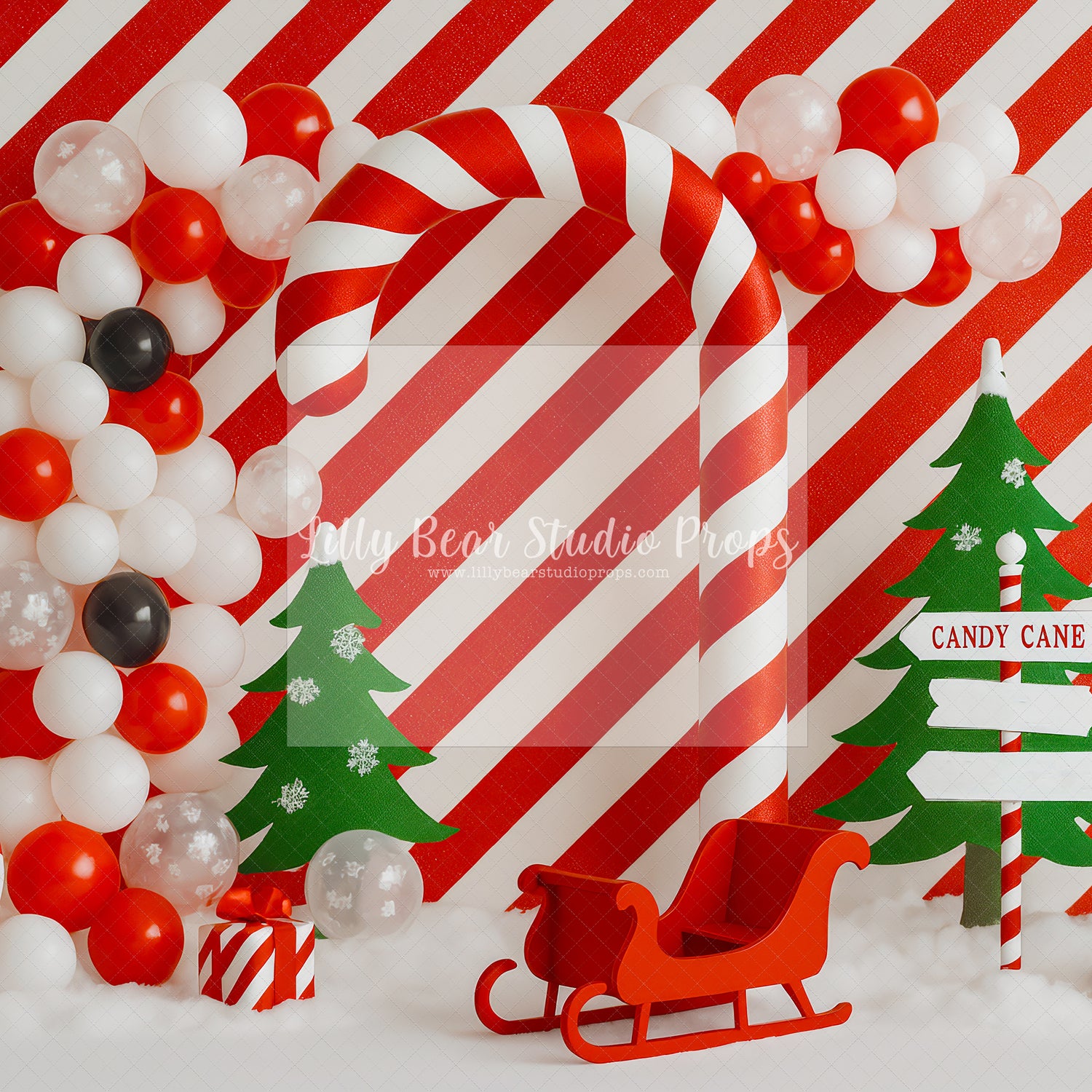 Red and White Candy Cane Stripes