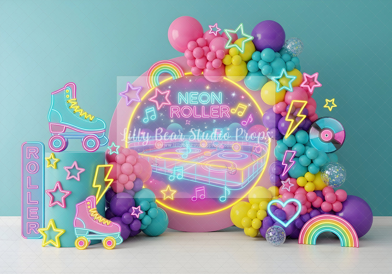 Retro Neon Glow Skating