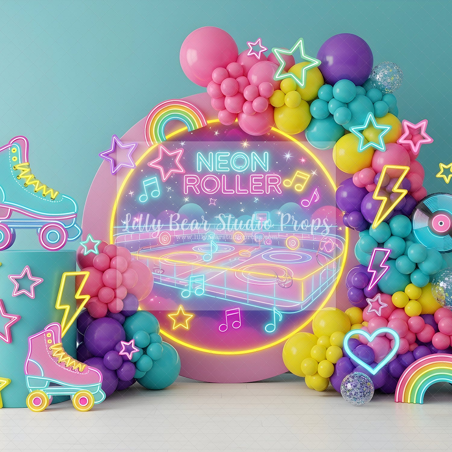 Retro Neon Glow Skating