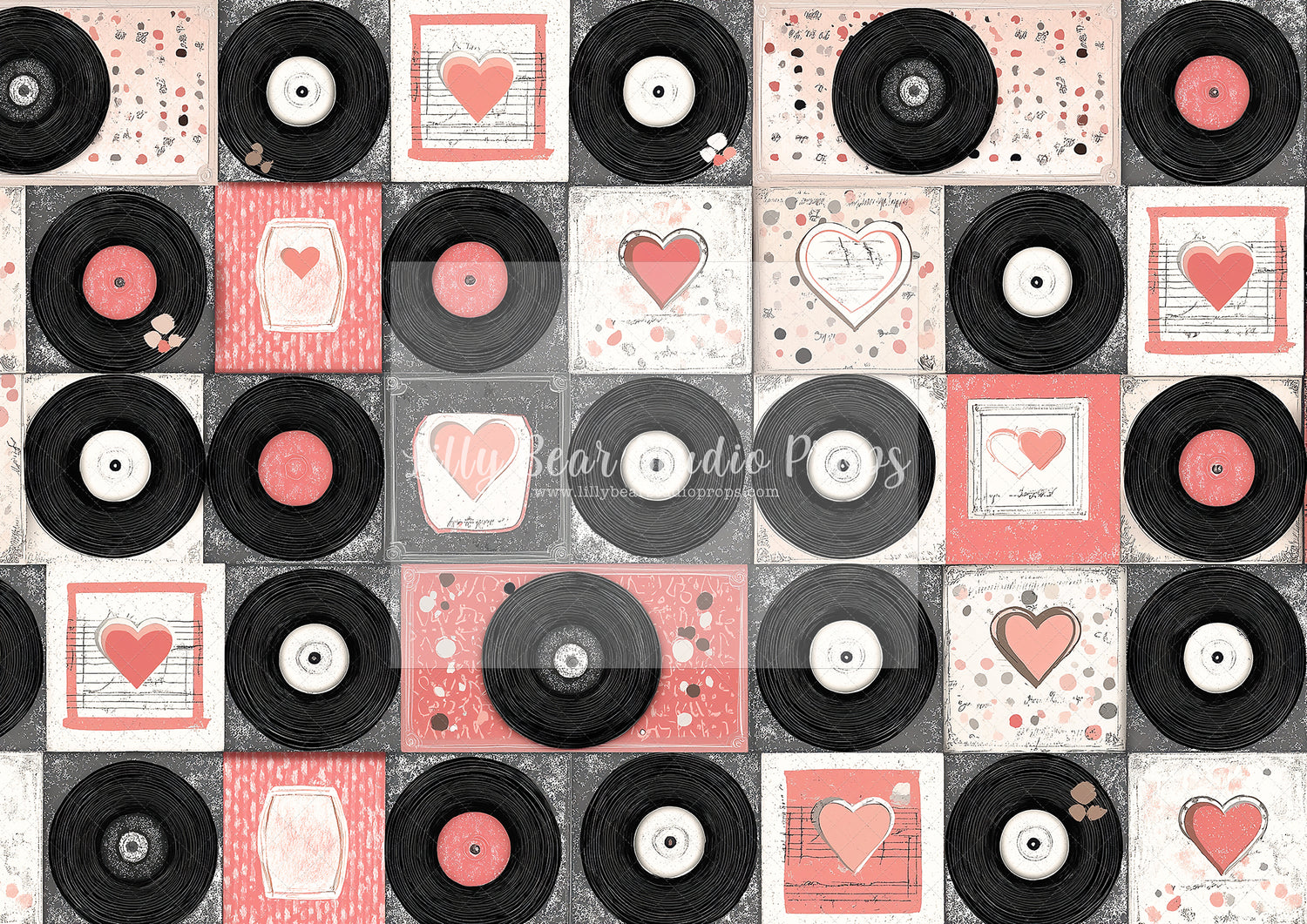 Retro Valentine Record Wall