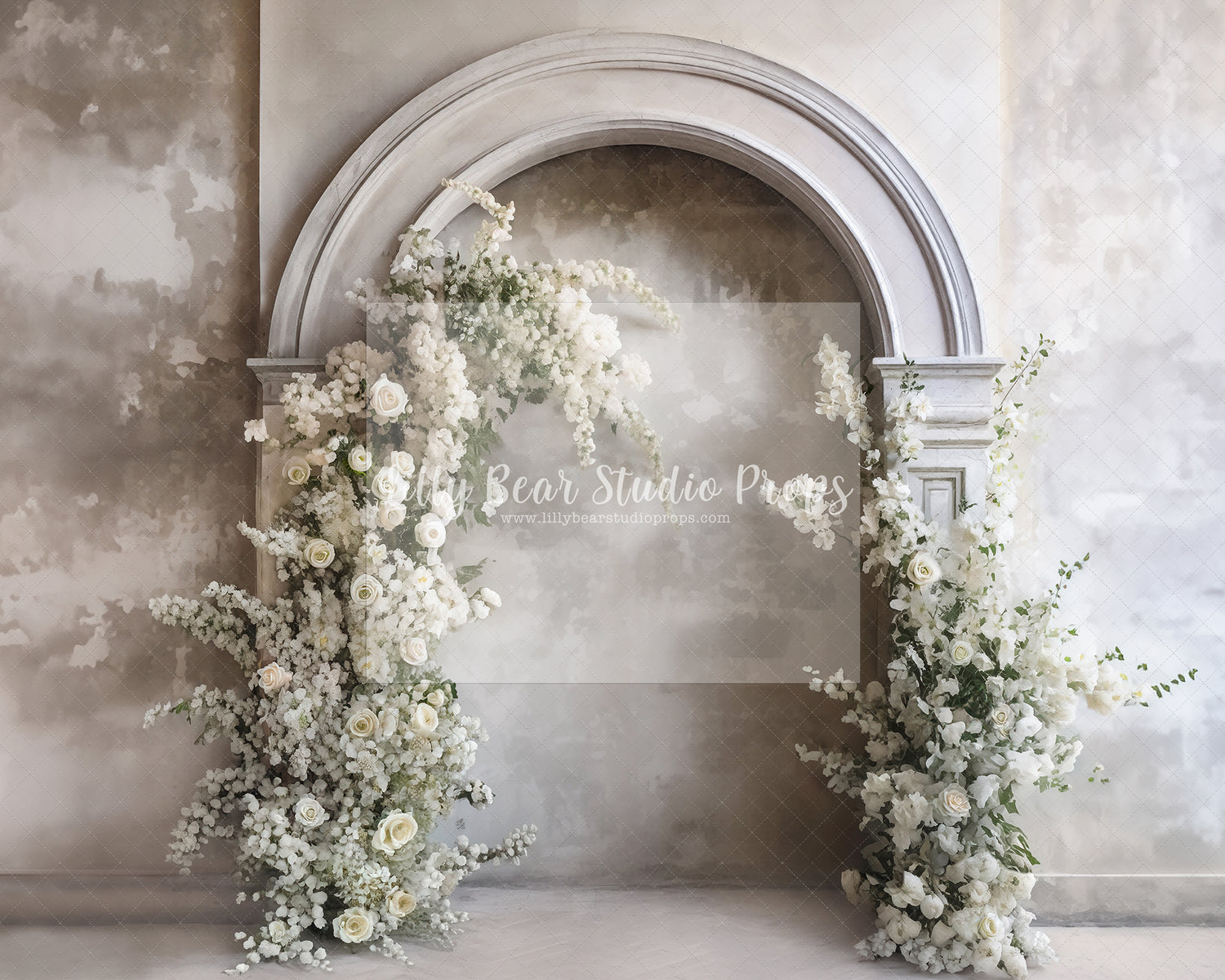 Romantic Floral Molding Arch Wall