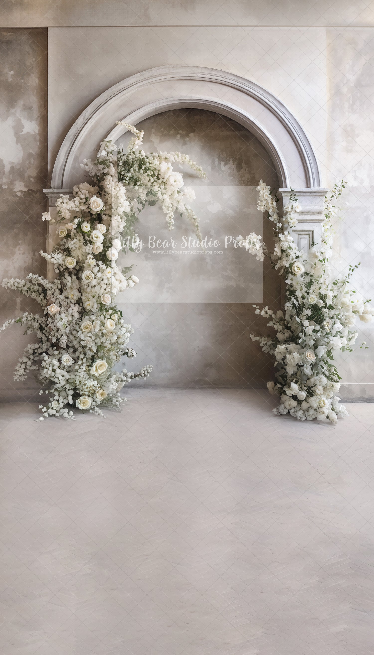 Romantic Floral Molding Arch Wall-Sweep Option