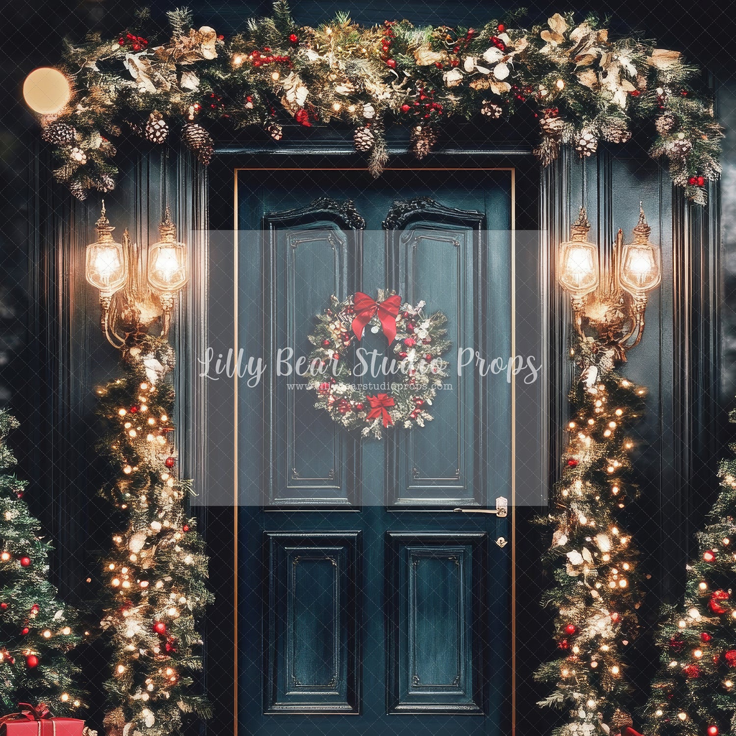 Royal Blue Door Christmas - Sweep Option