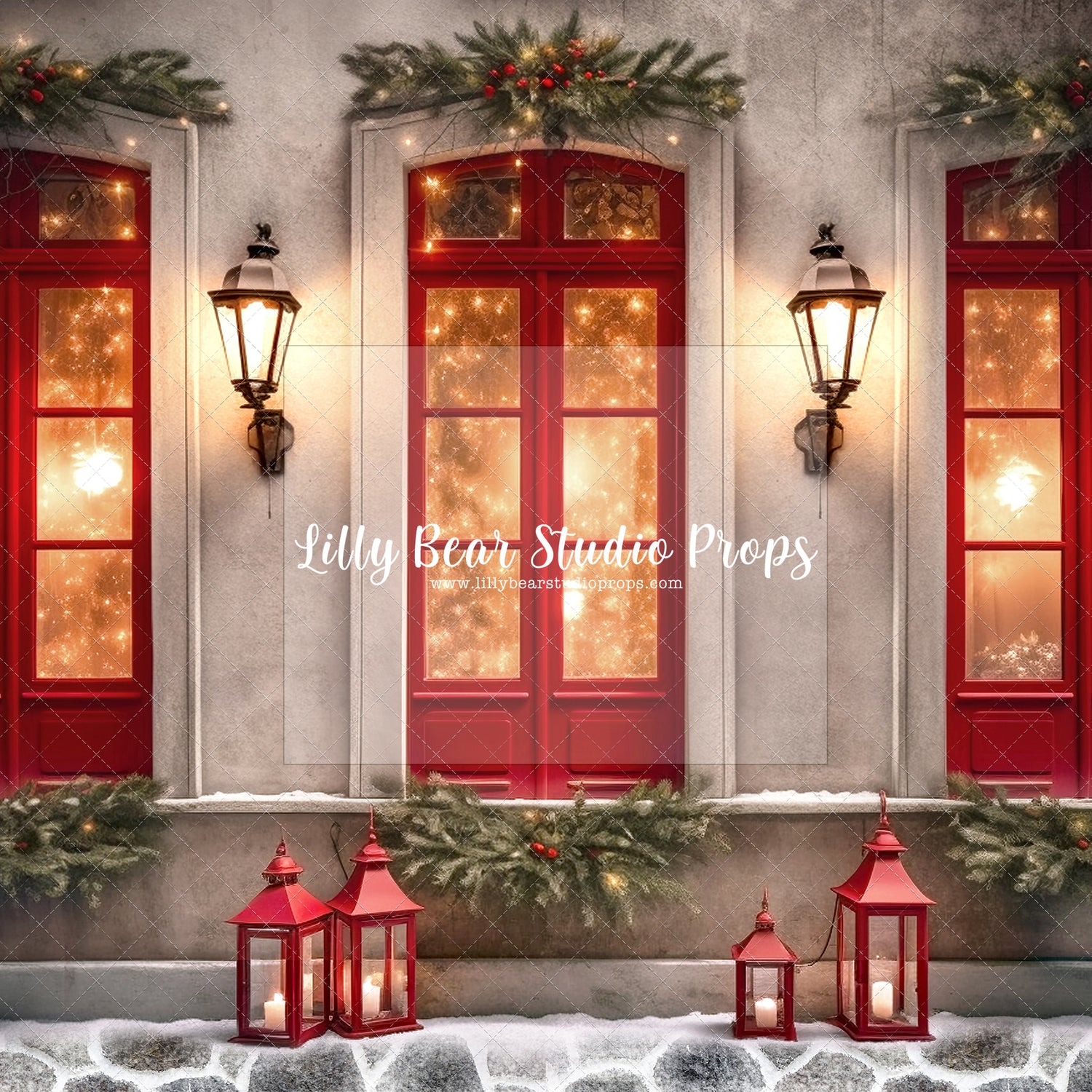 Ruby Christmas Cobblestone Windows