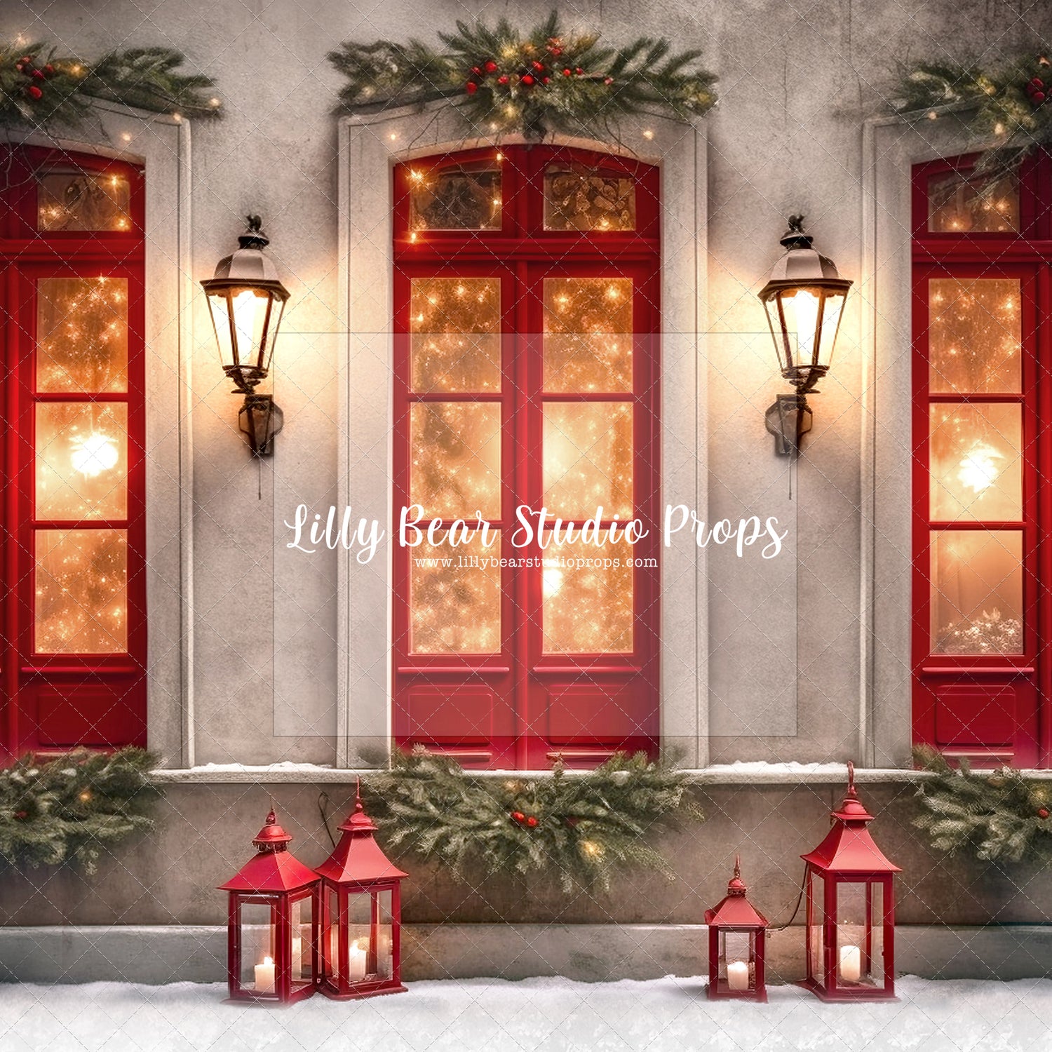 Ruby Christmas Snow Windows