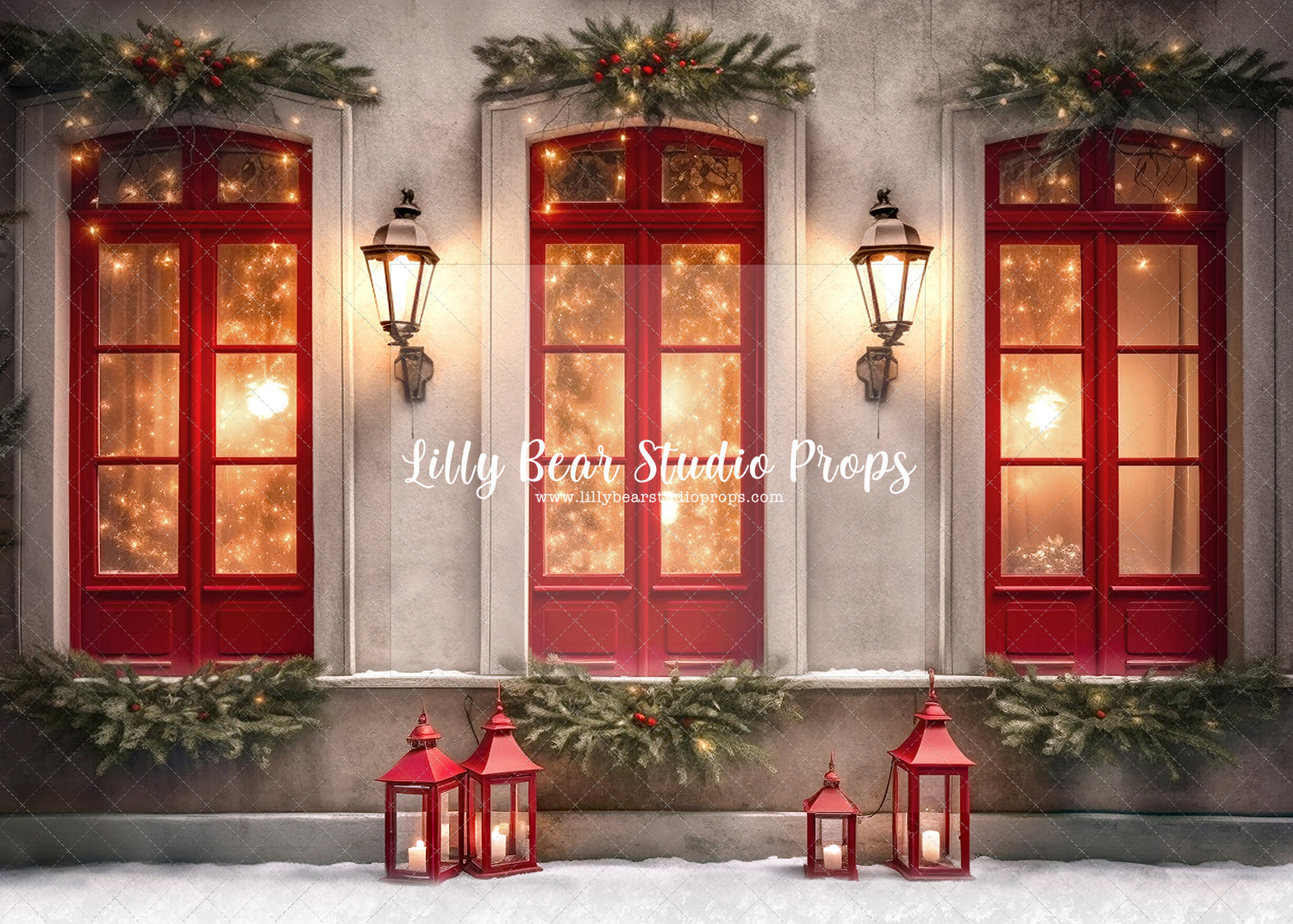 Ruby Christmas Snow Windows