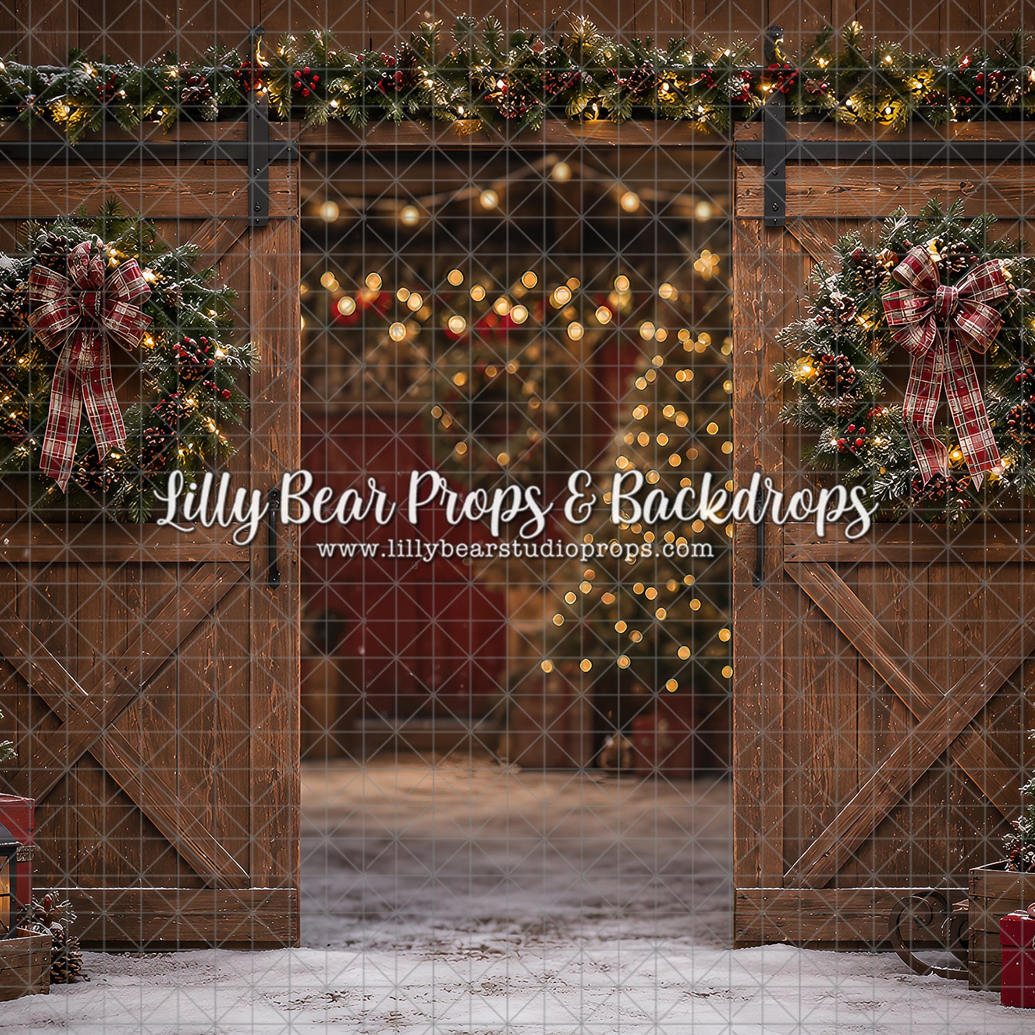 Rustic Christmas Barn Entry