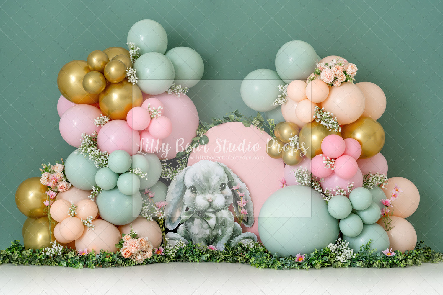 Sage Bunny Meadow Balloons