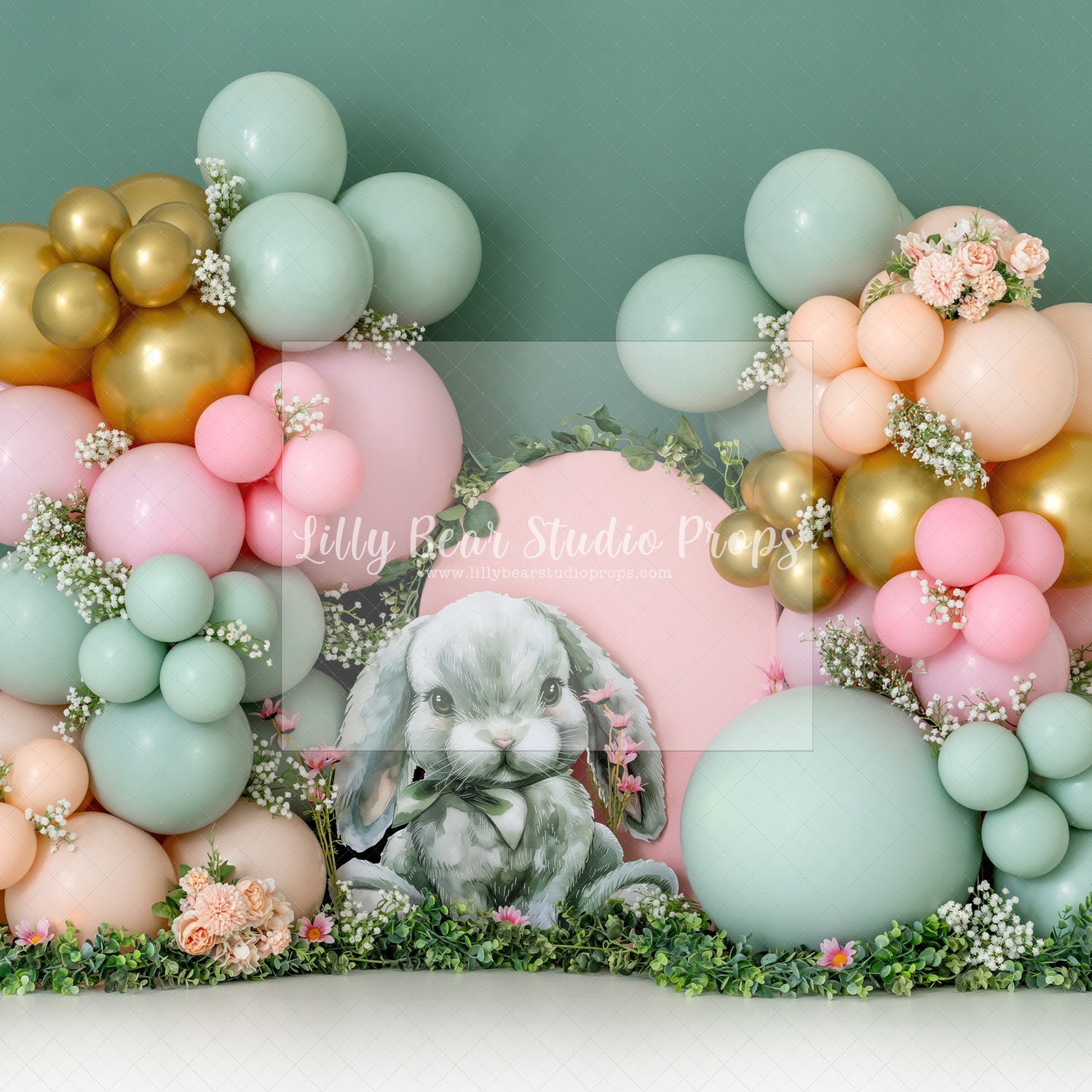 Sage Bunny Meadow Balloons