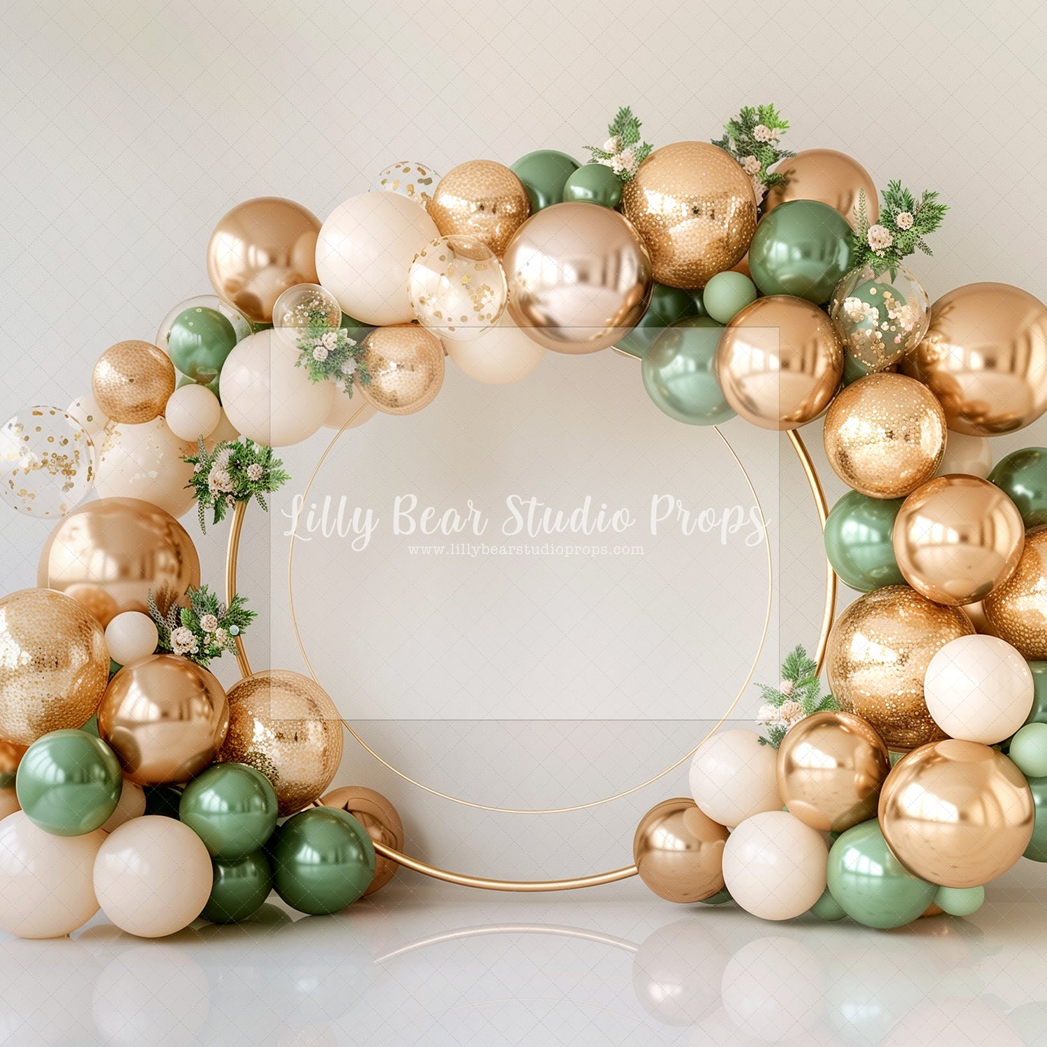 Sage, Gold & Mint Golden Circle Balloons