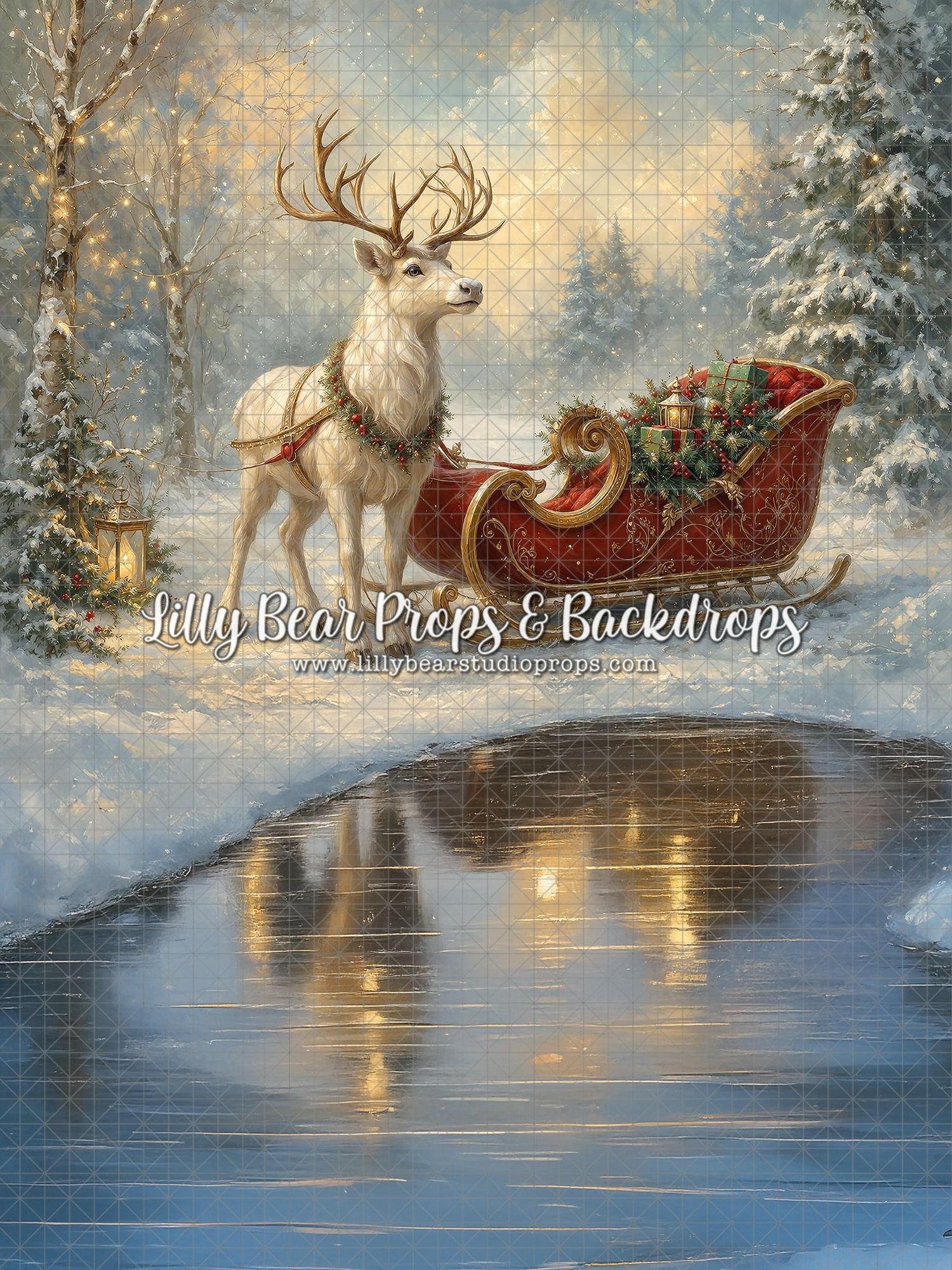 Sleigh Bells & Starlight Frozen Lake - Sweep Option