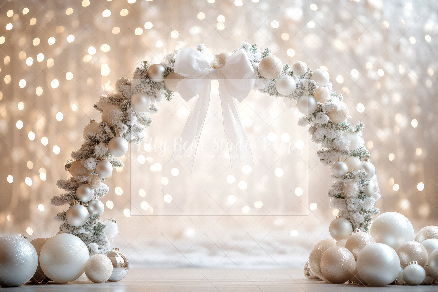 Snow White Bows and Twinkle Lights
