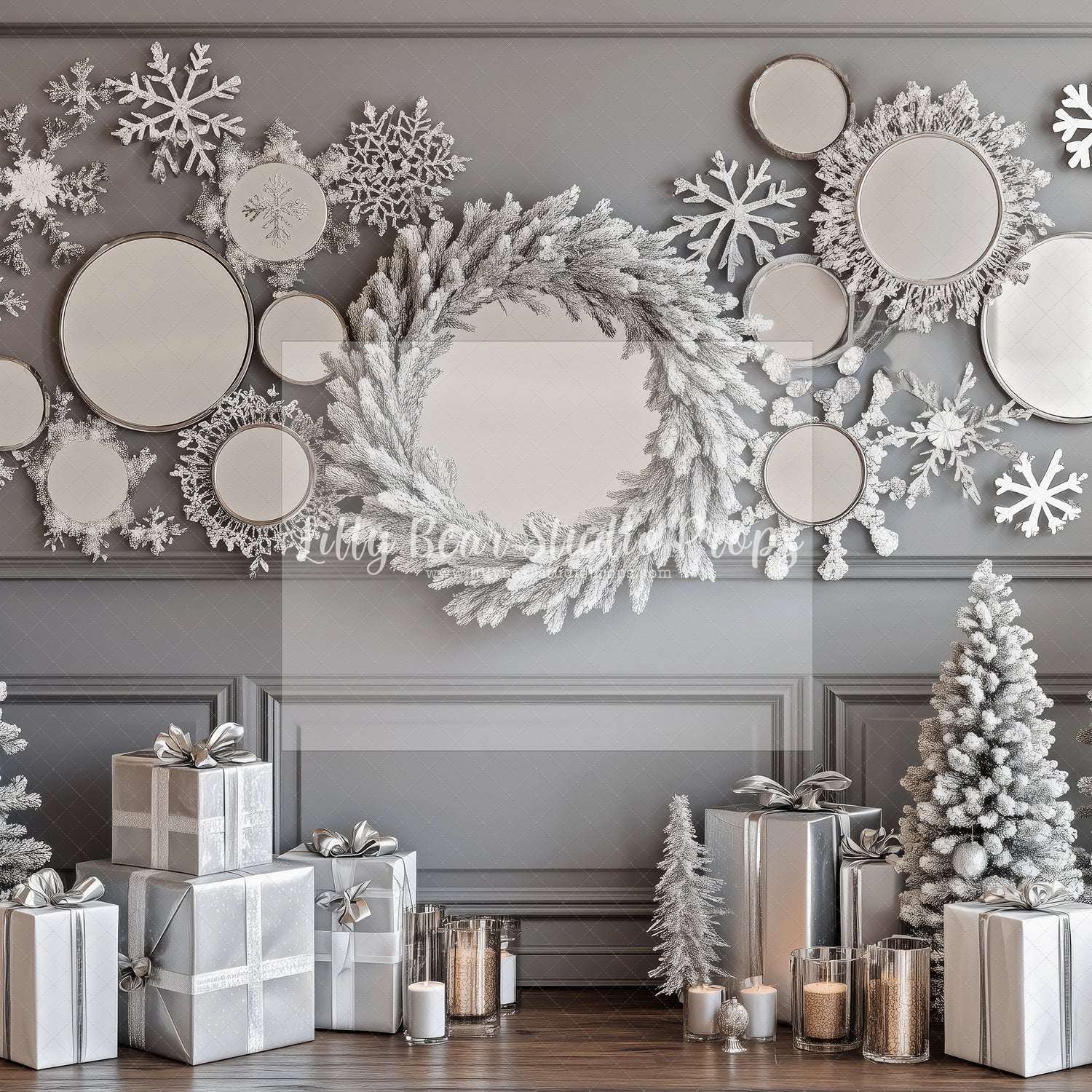 Snowflake Mirror Wall