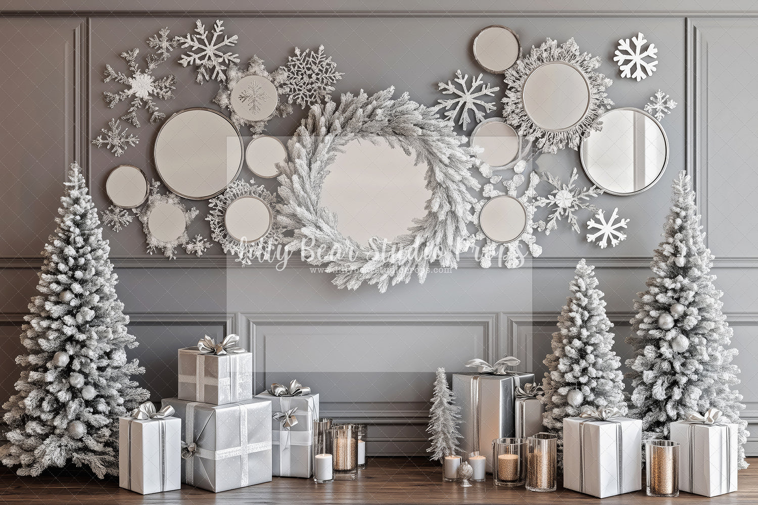 Snowflake Mirror Wall