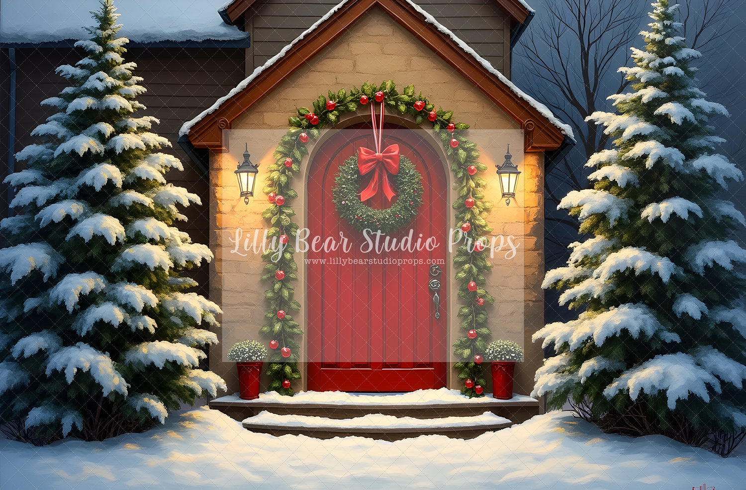 Snowy Cottage Doorstep