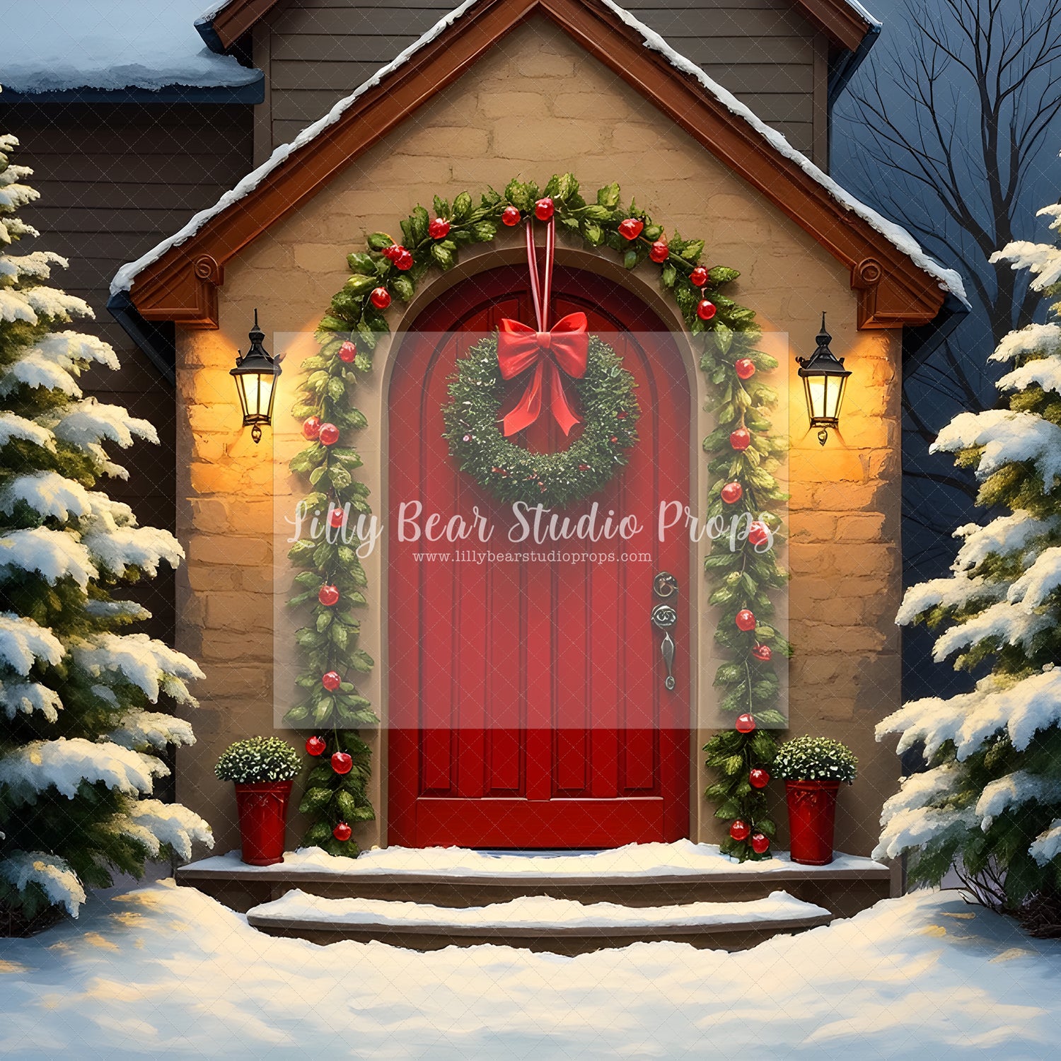 Snowy Cottage Doorstep