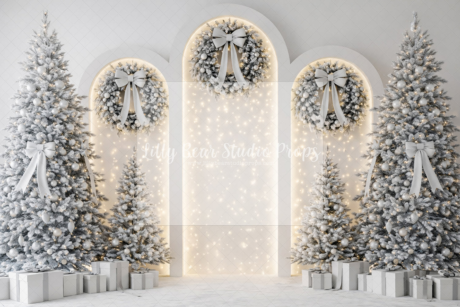 Snowy White Elegant Glow Christmas