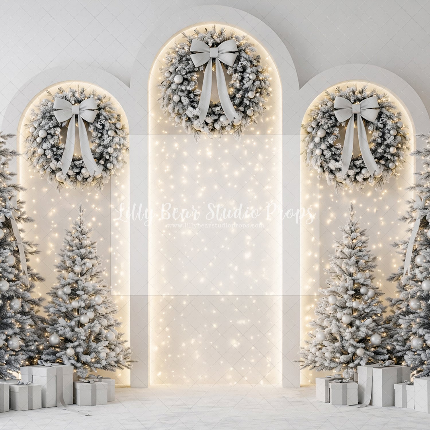 Snowy White Elegant Glow Christmas