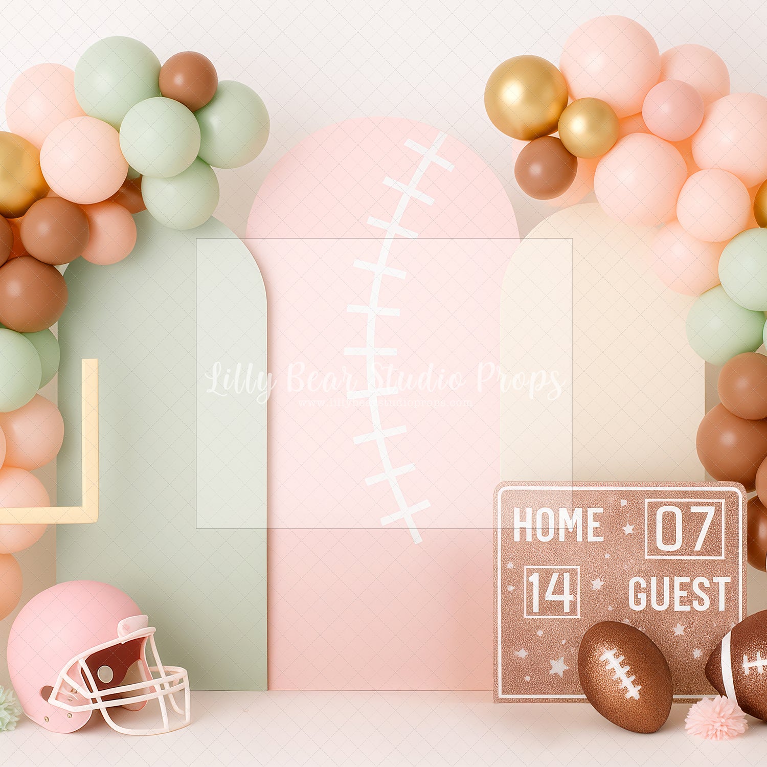 Soft Pink Rugby Balloon