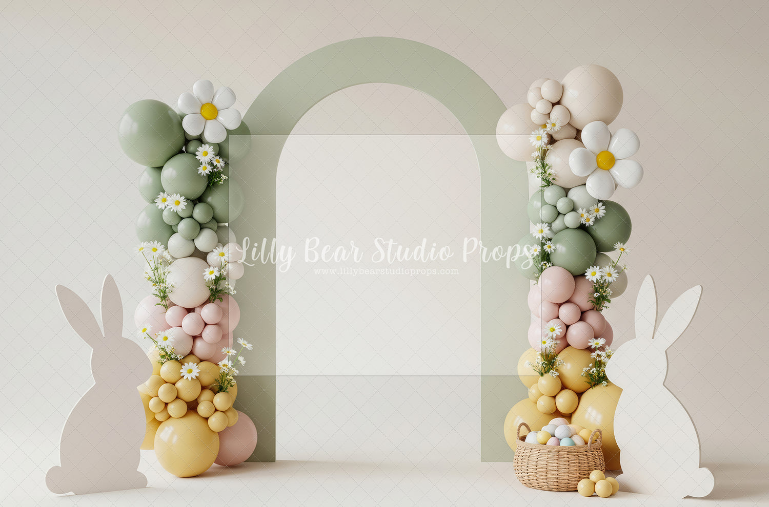 Soft Sage Bunny Arch