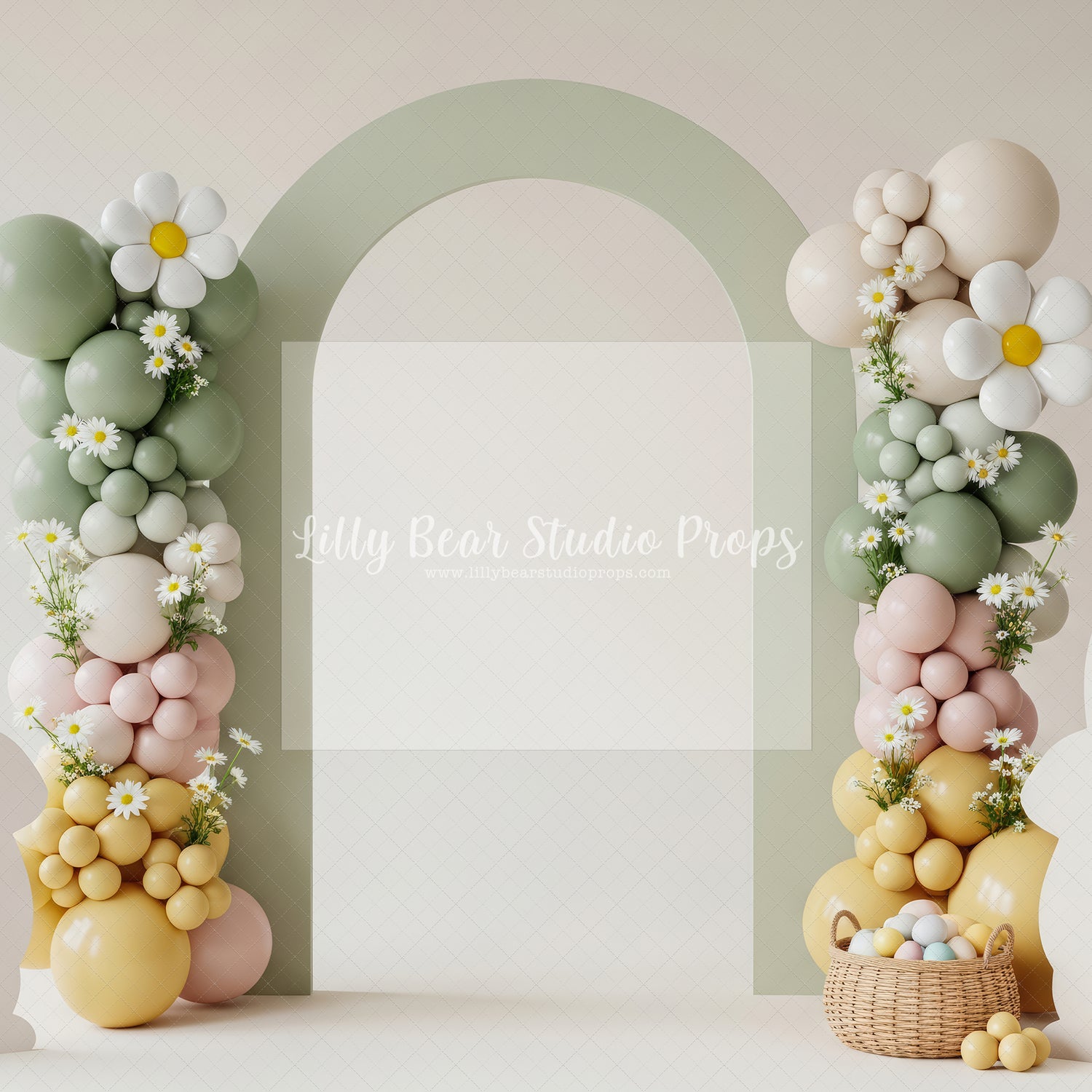 Soft Sage Bunny Arch