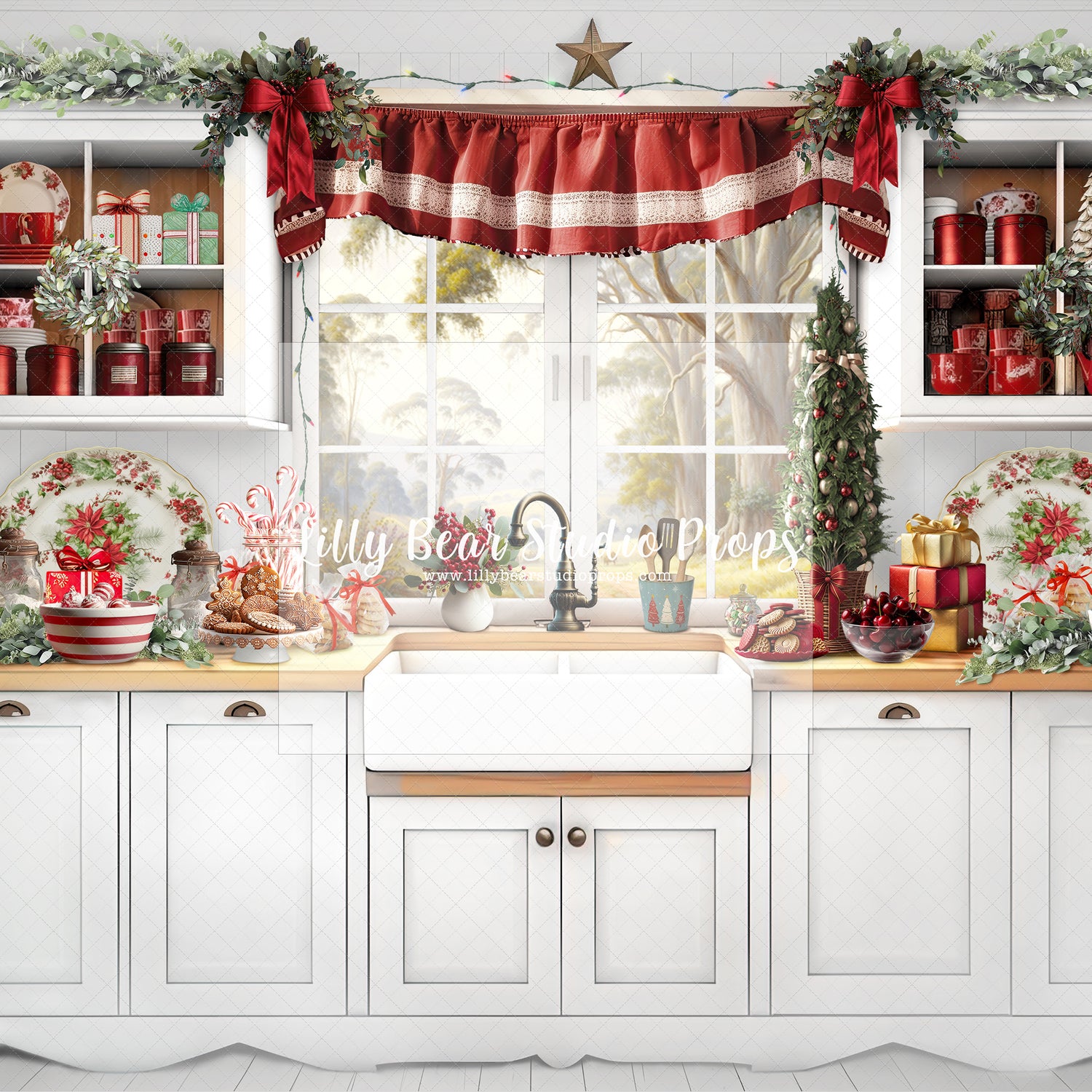 Southern White Christmas Kitchen