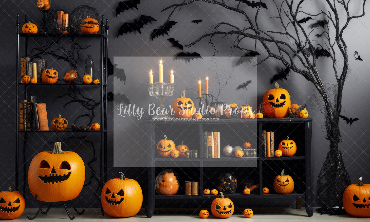 Spooky Halloween Jack-o-Lantern Wall - Sweep Option