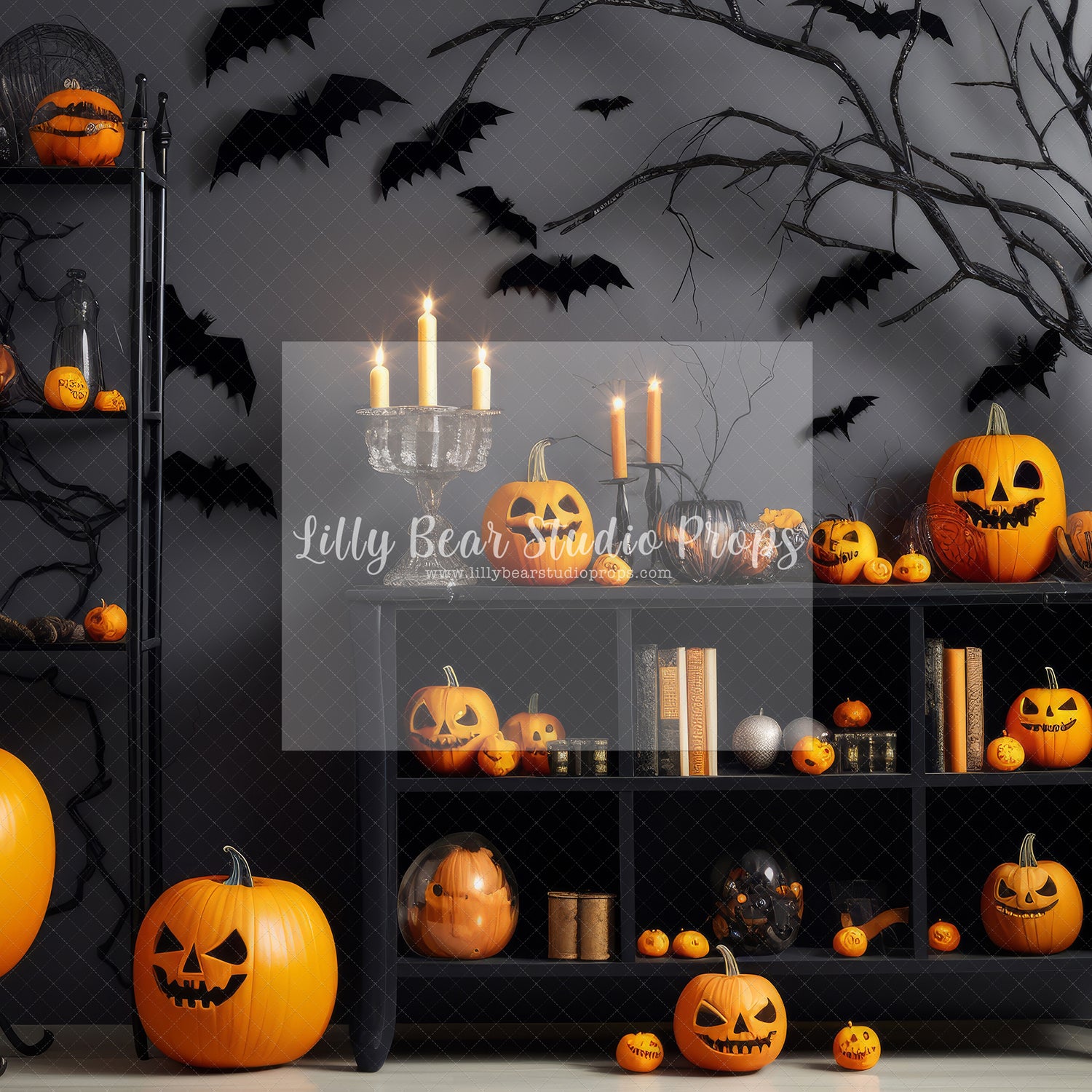 Spooky Halloween Jack-o-Lantern Wall - Sweep Option