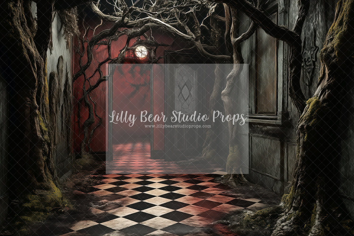 Spooky Hallway with Trees