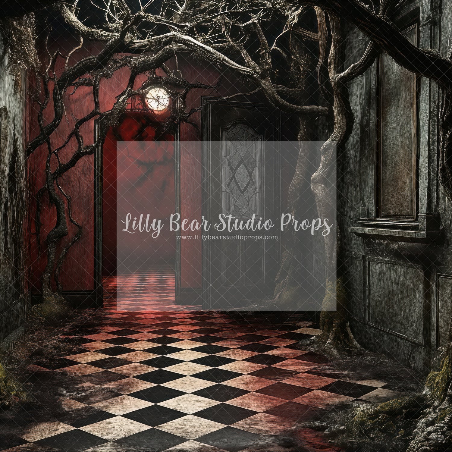 Spooky Hallway with Trees