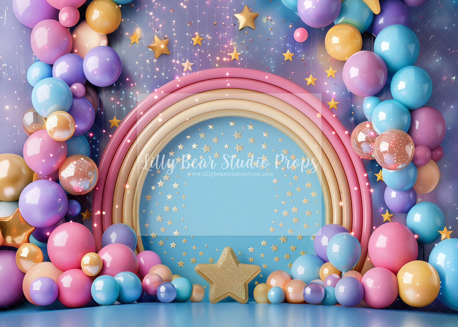 Star Rainbow Ring Balloons