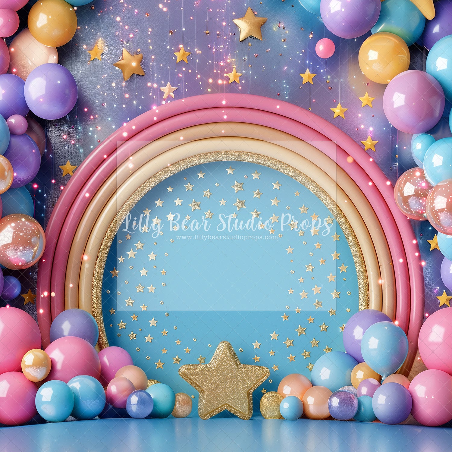 Star Rainbow Ring Balloons
