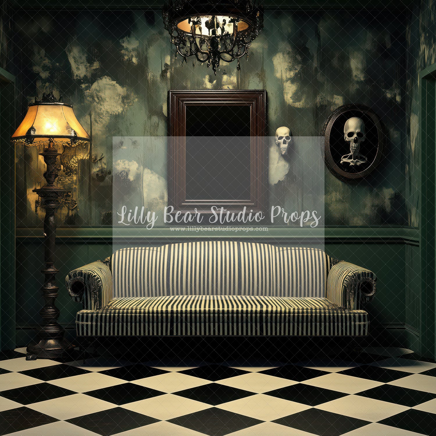 Striped Couch Room