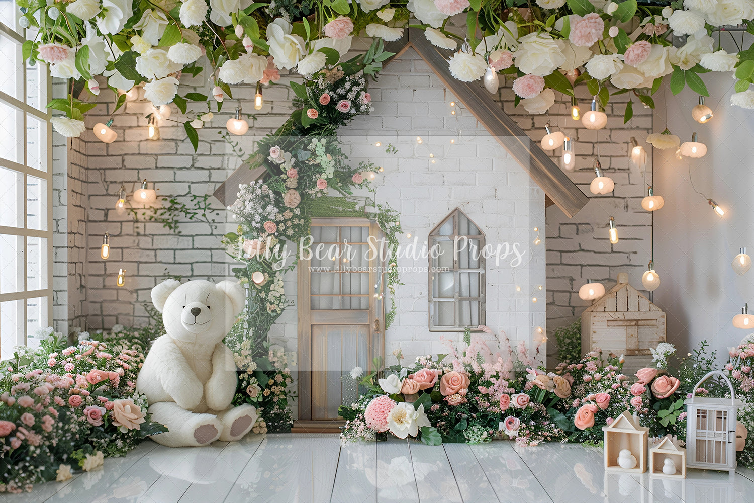 Sweet Floral Teddy Bear Cottage