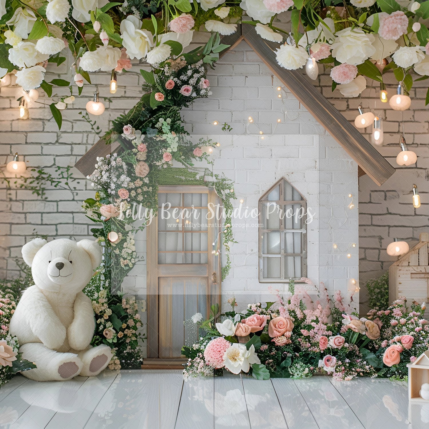 Sweet Floral Teddy Bear Cottage