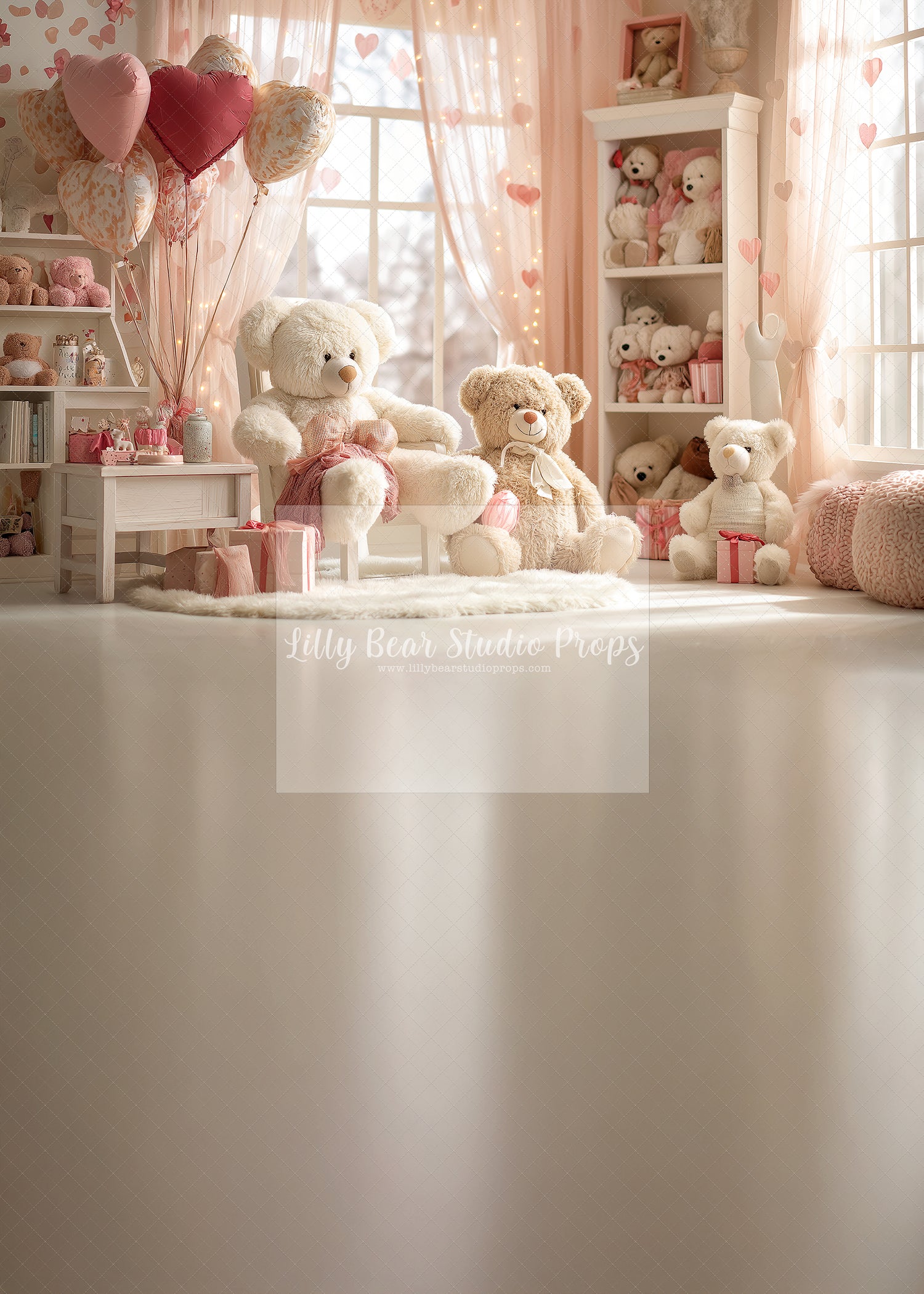 Teddy Bear Valentine Playroom - Sweep Option