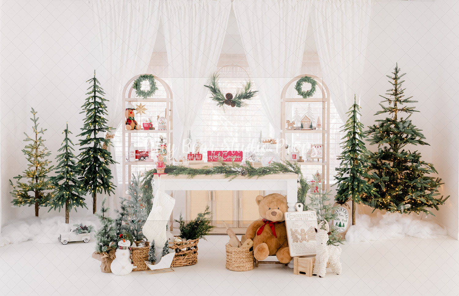 Teddy Bear White Window