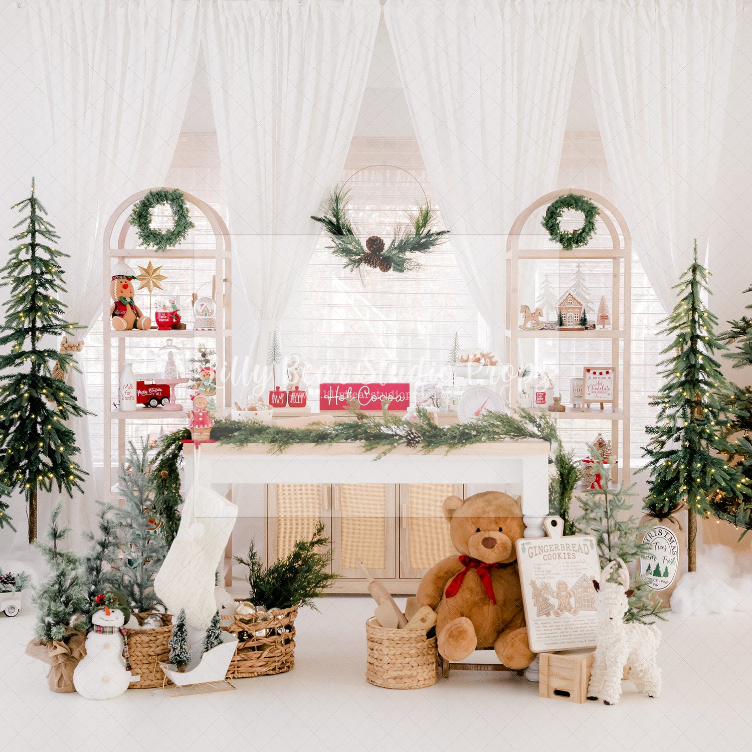 Teddy Bear White Window