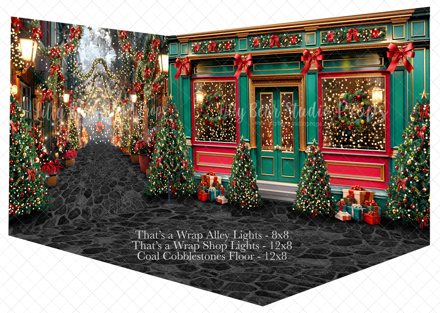 That's A Wrap Christmas Store & Alley With Lights Room
