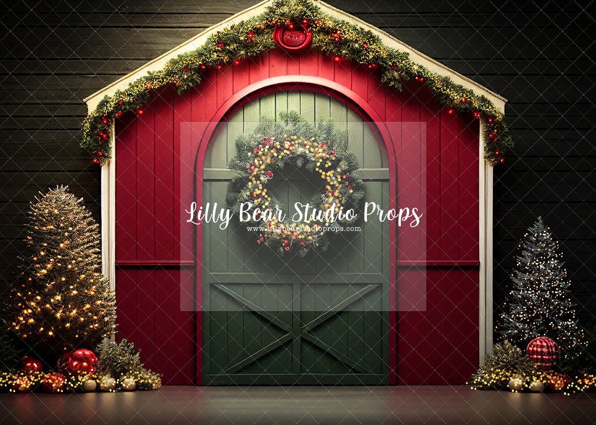 The Red & Green Barn – Lilly Bear Studio Props