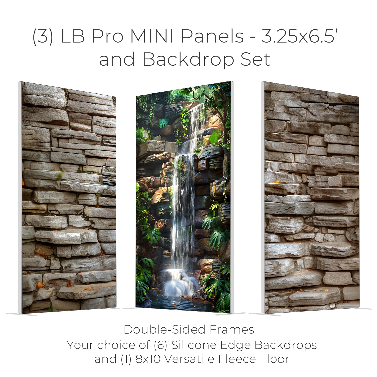 (3) LB Pro MINI 3.25x6.5' Panels & Backdrop BUNDLE [PRE-ORDER]