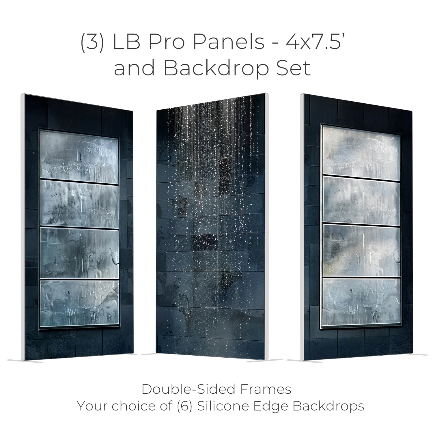 (3) LB Pro 4x7.5 Panels & Backdrop BUNDLE