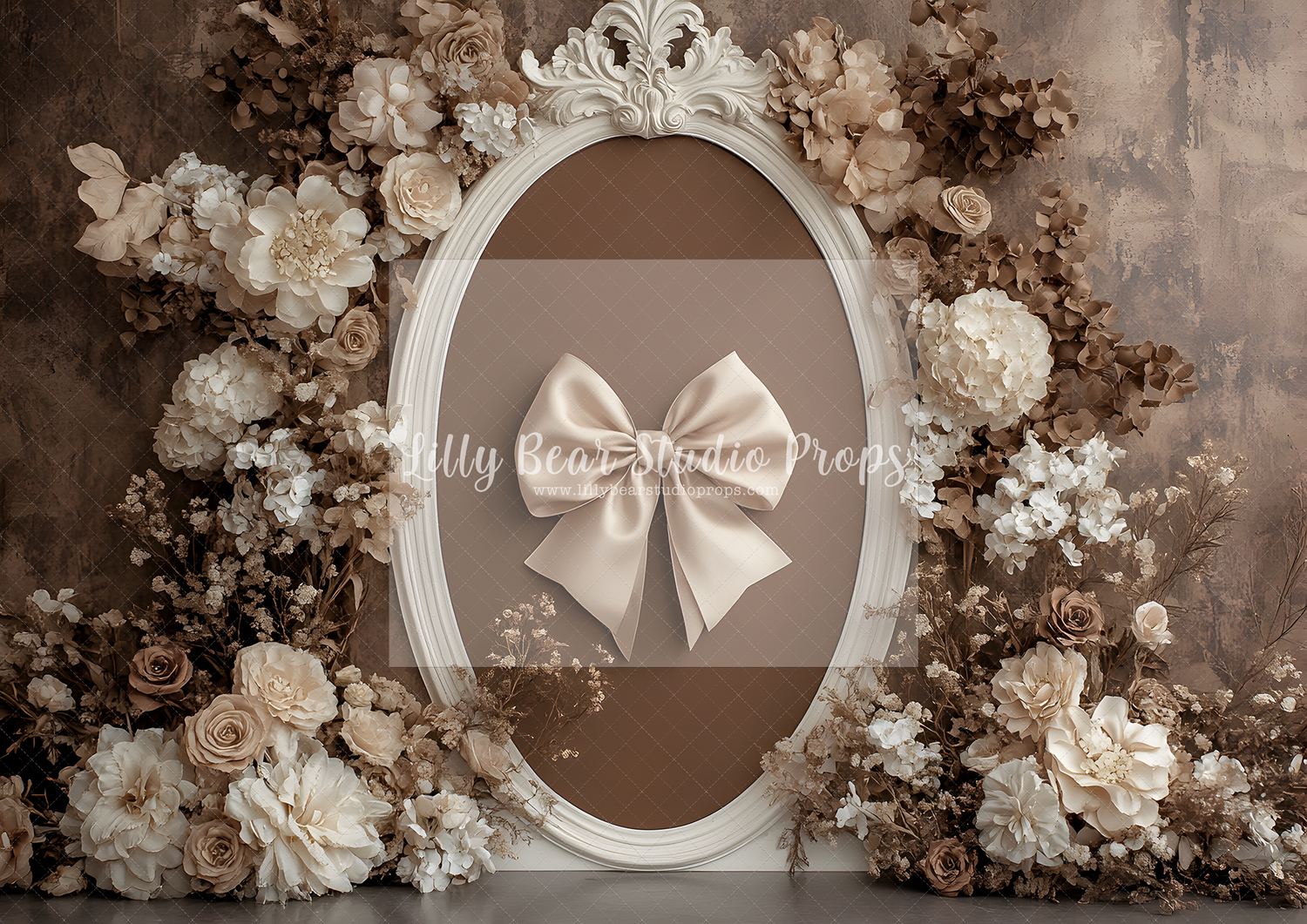 Timeless Floral & Bow Molding Wall  - Tester