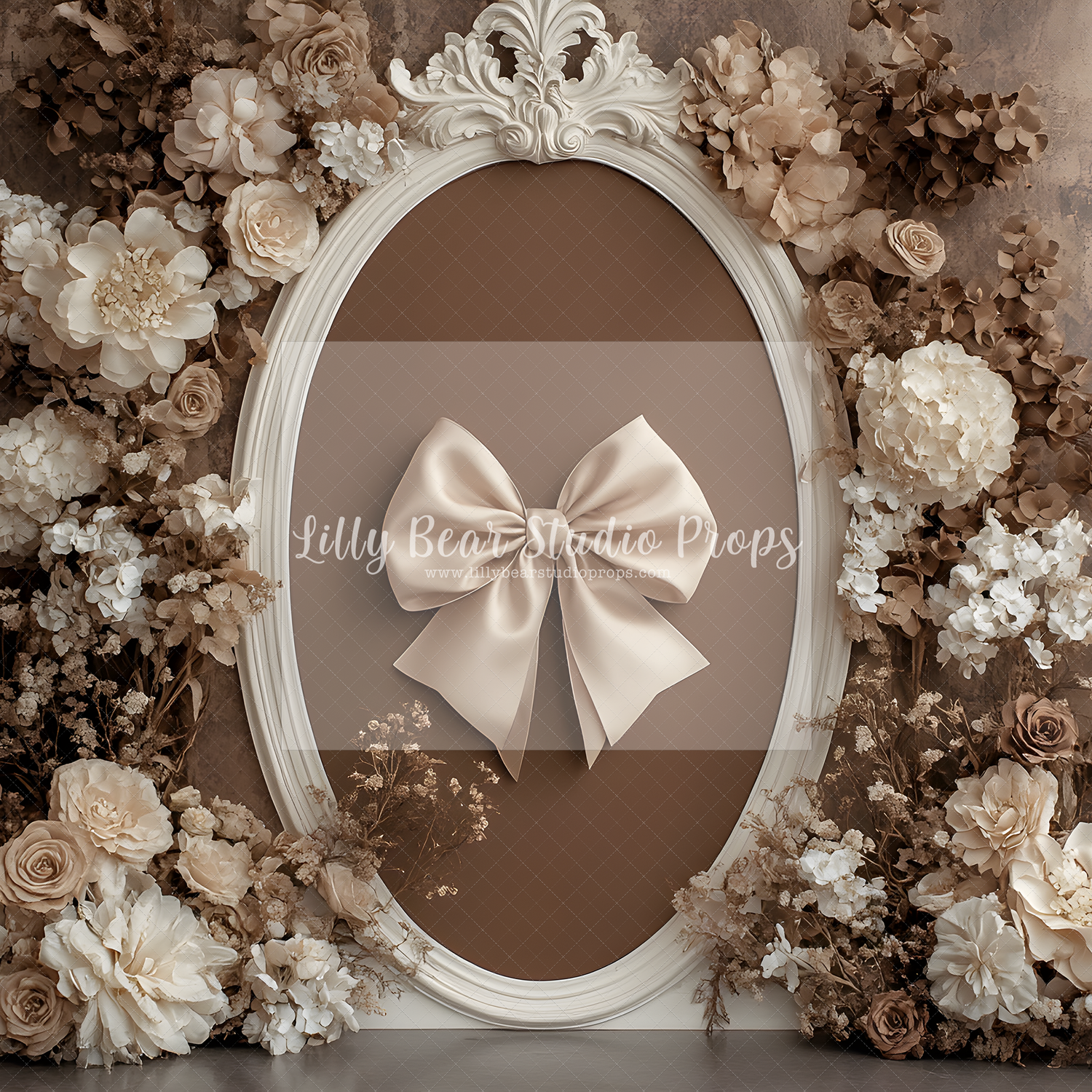 Timeless Floral & Bow Molding Wall  - Tester