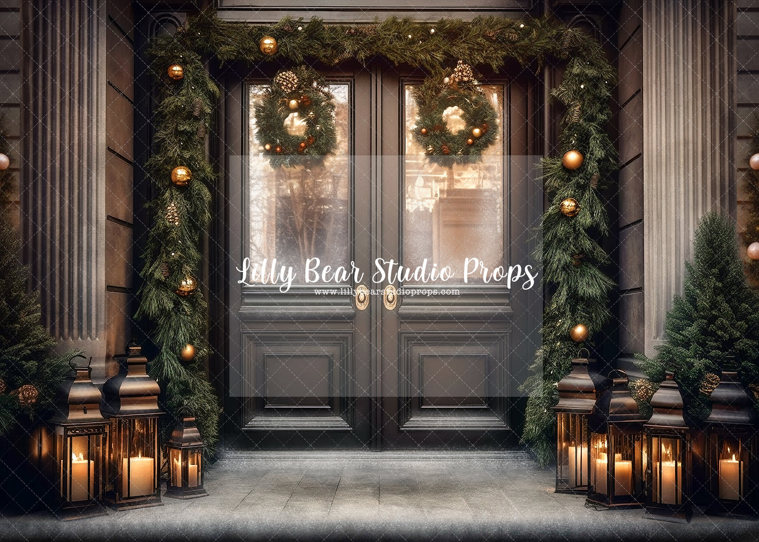 Traditional Christmas Snow Door