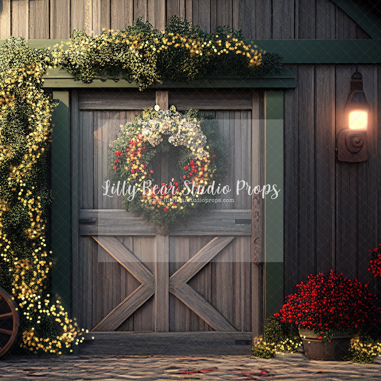 Twinkle Light Christmas Barn