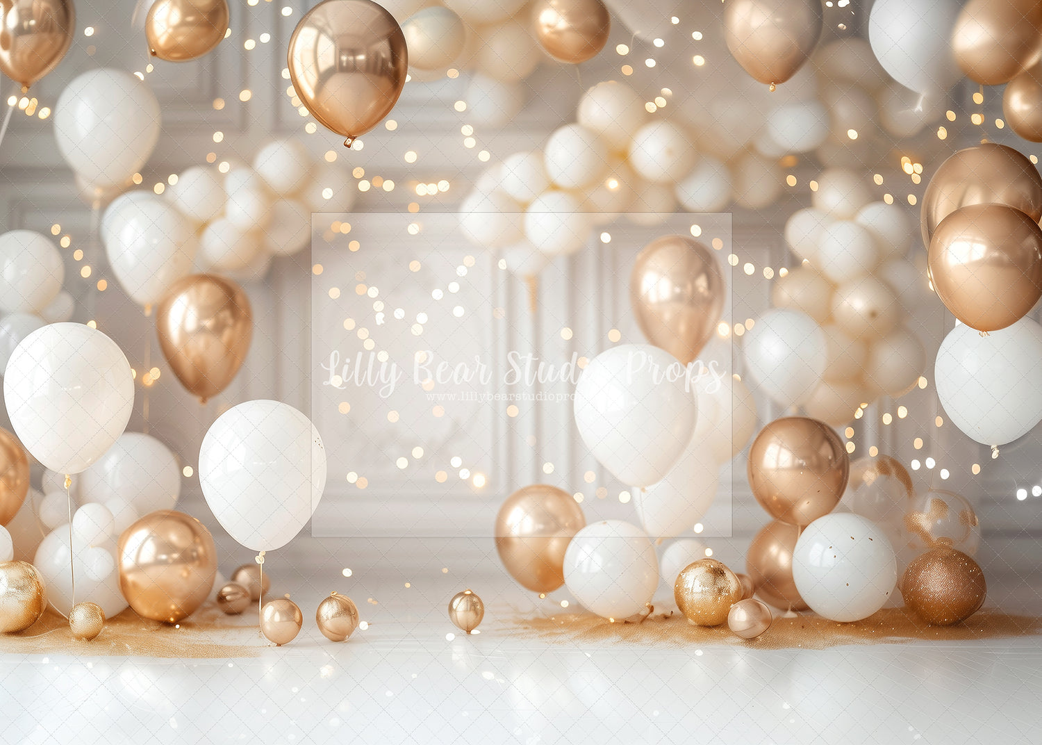 Twinkle Lights & Gold Balloons