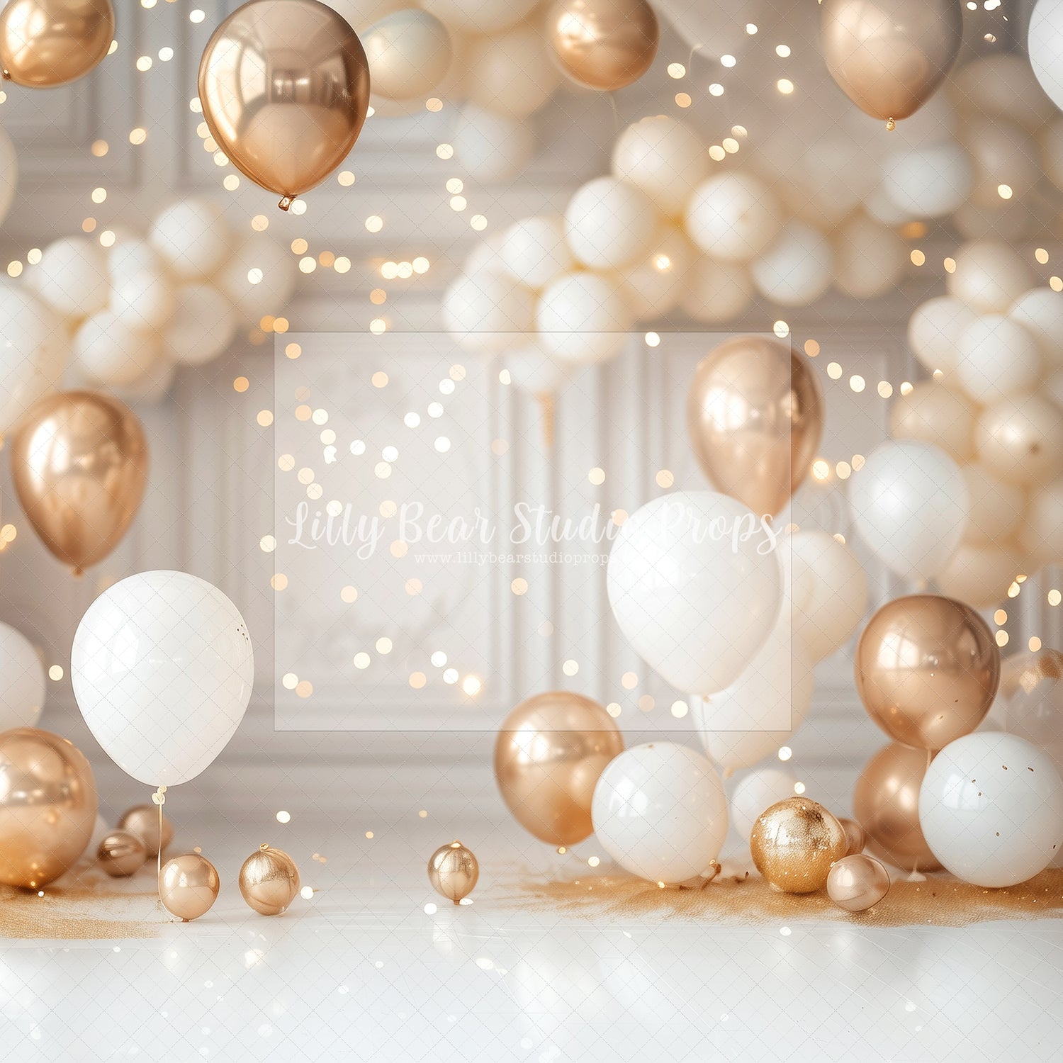 Twinkle Lights & Gold Balloons