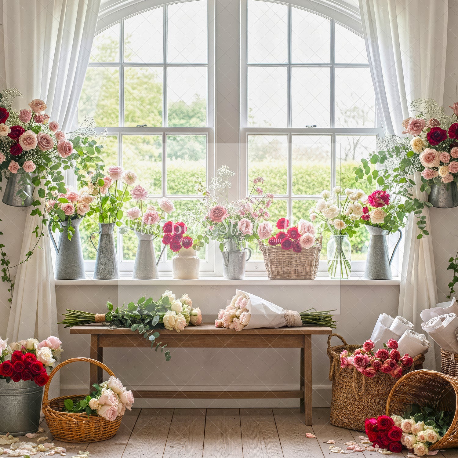 Valentine Window Roses Delivery