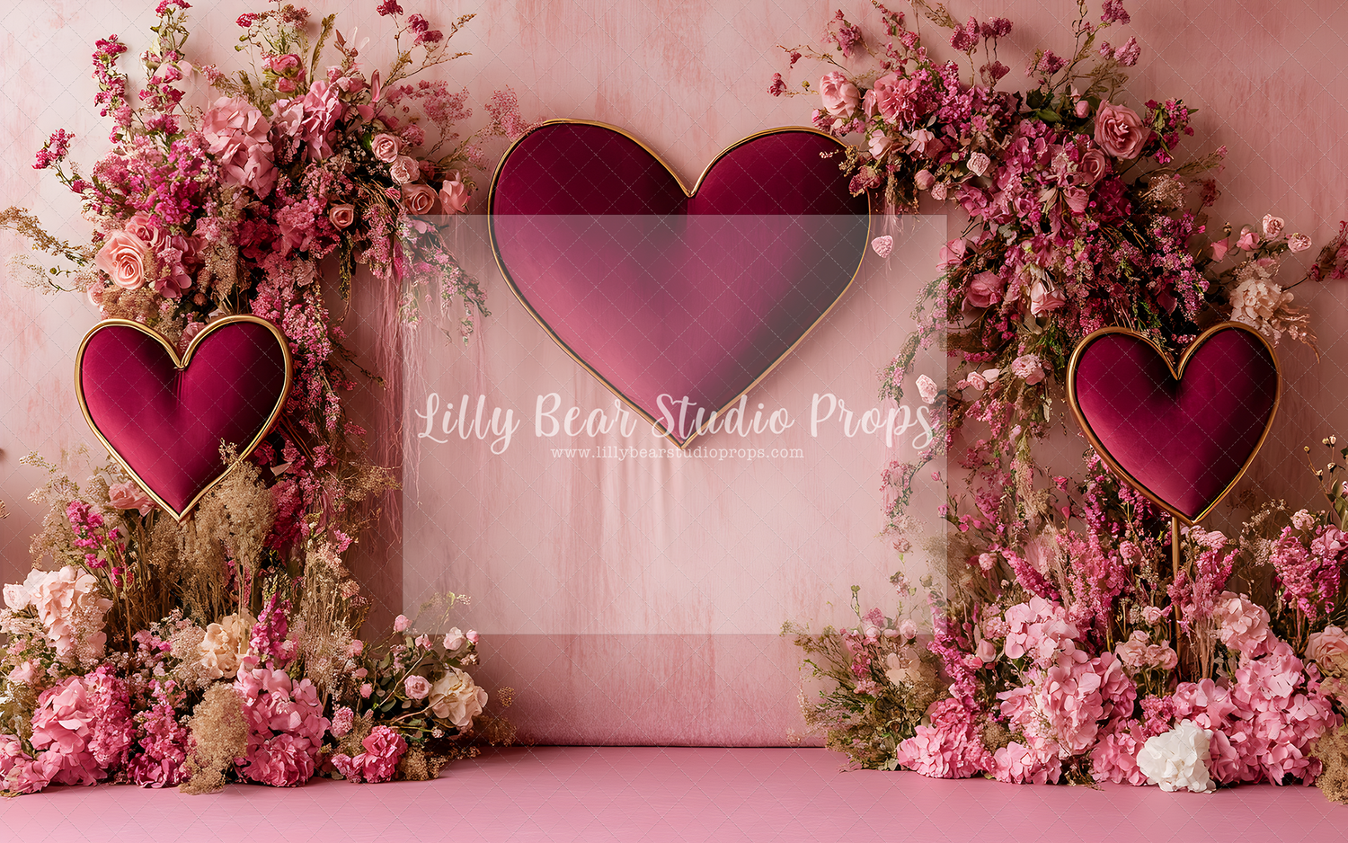 Velvet Heart Floral Pillars